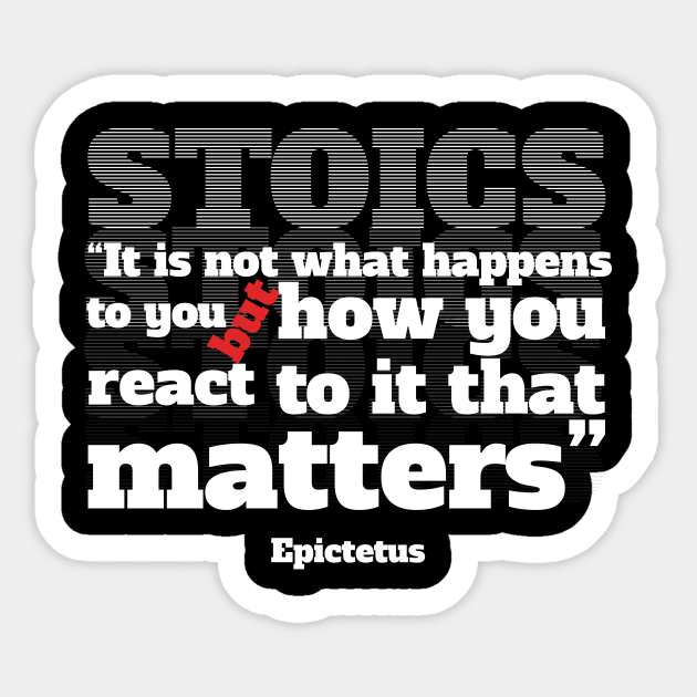 Stoic quote by Epictetus Sticker by emma17